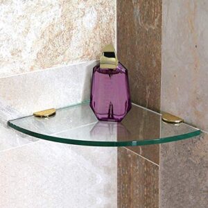 Quarter Circle Glass Shelf 6" x 6" Inch -3/8 " Inch Thick - Flat Polished