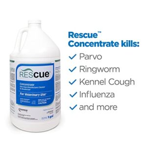 REScue One-Step Disinfectant Cleaner & Deodorizer, For Veterinary Use, Animal Shelters, Pet Foster Homes, Kennels, Litter Box, Concentrate, 1-Gallon