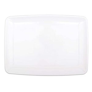 Amscan Small Serving Tray, 8" x 11", White