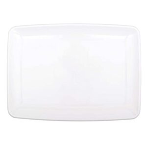 amscan small serving tray, 8" x 11", white