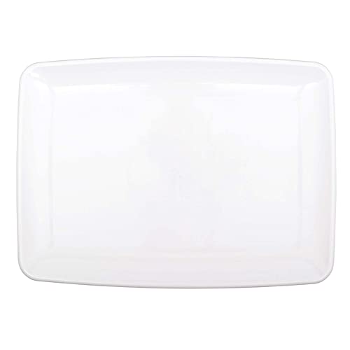 Amscan Small Serving Tray, 8" x 11", White