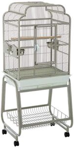 a&e cage 782217 platinum open victorian top with plastic base bird cage, 22" x 17"