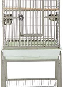 A&E Cage 782217 Platinum Open Victorian Top with Plastic Base Bird Cage, 22" x 17"