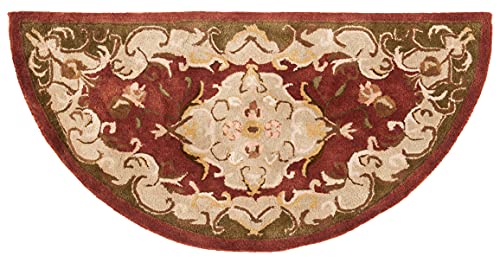 SAFAVIEH Classic Collection Accent Rug - 2'3" x 4', Rust & Green, Handmade Traditional Oriental Wool, Ideal for High Traffic Areas in Entryway, Living Room, Bedroom (CL234A)