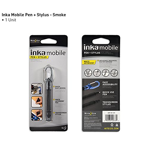 Nite Ize Inka Mobile Pen and Stylus (IMP-M1-R7),Black with blue ink