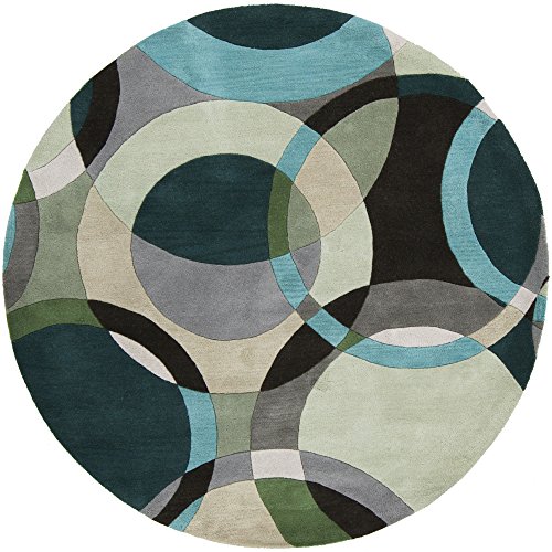 Surya Forum FM-7157 Contemporary Area Rug, 9-Feet 9-Inch Round