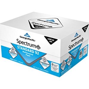 Georgia-Pacific Spectrum Standard 92 Multipurpose Paper, 8.5 x 11 Inches, 1 box of 3 packs (1500 Sheets) (998606)