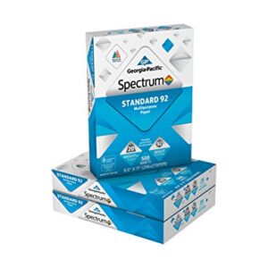 Georgia-Pacific Spectrum Standard 92 Multipurpose Paper, 8.5 x 11 Inches, 1 box of 3 packs (1500 Sheets) (998606)