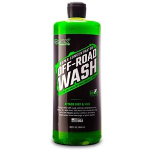 slick products off-road wash extra thick foaming cleaning solution dirt bike, utv, truck, offroad car wash soap - works with foam cannon, foam gun, sprayers, buckets, 32 oz., citrus scent