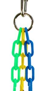 Bonka Bird Toys 1532 Tiny 3 Bell Bird Toy Parrot Cage Toys Cages Budgie Parakeet Parrotlet Lovebird Quality Product Hand Made in The USA
