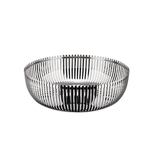 Alessi Round Basket, 23cm, Silver