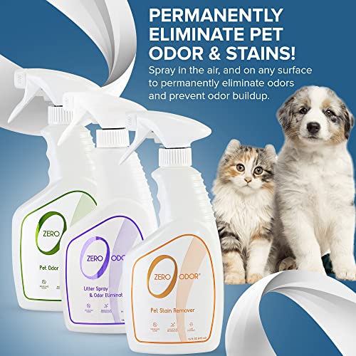 Zero Odor ZOP 1065 Multi Pet Odor Eliminator Kit White Pack of 3