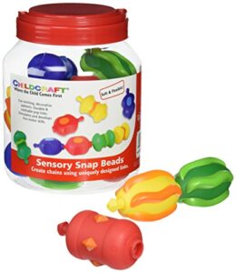 childcraft - 1435214 toddler manipulatives sensory snap beads, set of 16