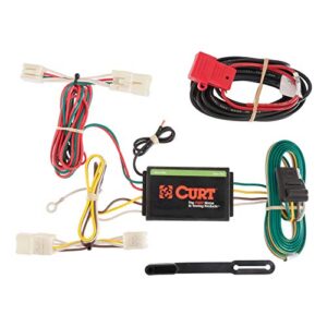 curt 56165 vehicle-side custom 4-pin trailer wiring harness, fits select toyota rav4 , black