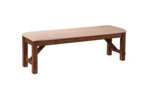 roundhill furniture karven solid wood dining bench, brown