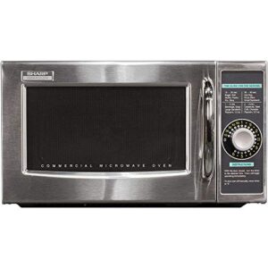 sharp r-21lcfs medium duty commercial microwave (dial timer, 1000-watts, 120-volts) (update of r-21lcf),silver