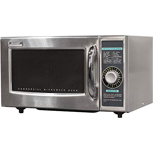 Sharp R-21LCFS Medium Duty Commercial Microwave (Dial Timer, 1000-Watts, 120-Volts) (Update of R-21LCF),Silver