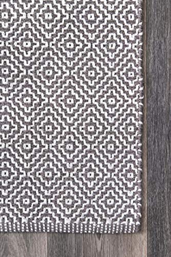 nuLOOM Lorretta Geometric Cotton Area Rug, 8x10, Gray