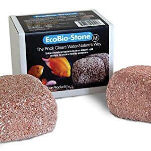 EcoBio-Block 2-Pack Stone for Aquariums, Medium - Natural Water Clarifier and Odor Remover, Treats 30 to 80 Gallons