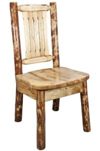 montana woodworks log furniture - dining chair - glacier country collection