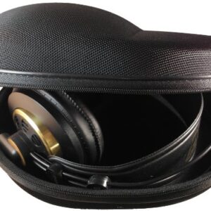 XL CASEBUDi Hard Headphone Case | Compatible with AKG, Audio Technica, Sony, Sennheiser, Turtle Beach & More | Black Ballistic Nylon
