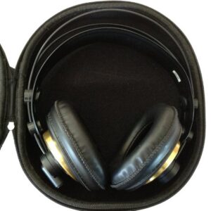 XL CASEBUDi Hard Headphone Case | Compatible with AKG, Audio Technica, Sony, Sennheiser, Turtle Beach & More | Black Ballistic Nylon