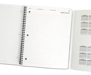 BookFactory Note Taking Notebook/Student Note Taker Carbonless Notebook, 50 Sets of 8 1/2" x 11" Pages - 100 Sheets Total - [Wire-O Bound] (LOG-050-7CW-D (NoteTaking))