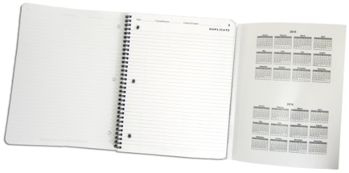 BookFactory Note Taking Notebook/Student Note Taker Carbonless Notebook, 50 Sets of 8 1/2" x 11" Pages - 100 Sheets Total - [Wire-O Bound] (LOG-050-7CW-D (NoteTaking))
