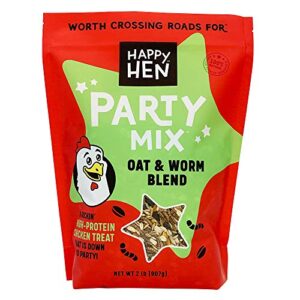 happy hen treats party mix mealworm and oats, 2-pound