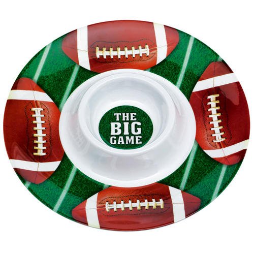 Amscan 439902 Football Party Chip & Dip Plastic Tray | 1 piece