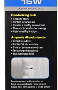 Exo Terra Natural Light Ion, Reptile Terrarium Deodorizing Light Bulb, 15 Watts, PT3785