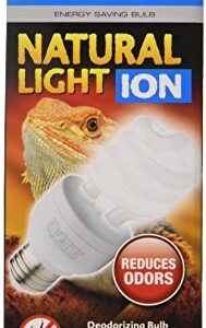 Exo Terra Natural Light Ion, Reptile Terrarium Deodorizing Light Bulb, 15 Watts, PT3785