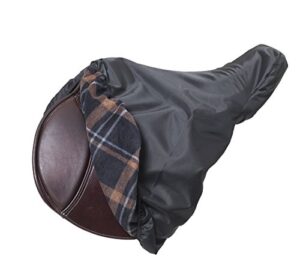 centaur fleece-lined saddle cover black/brown