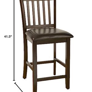 Alpine Furniture Capitola Faux Leather Counter Height Pub Chairs (Set of 2)