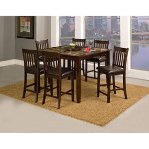 Alpine Furniture Capitola Faux Leather Counter Height Pub Chairs (Set of 2)