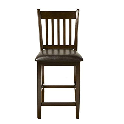 Alpine Furniture Capitola Faux Leather Counter Height Pub Chairs (Set of 2)