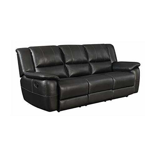 Lee Pillow Arm Motion Sofa Black