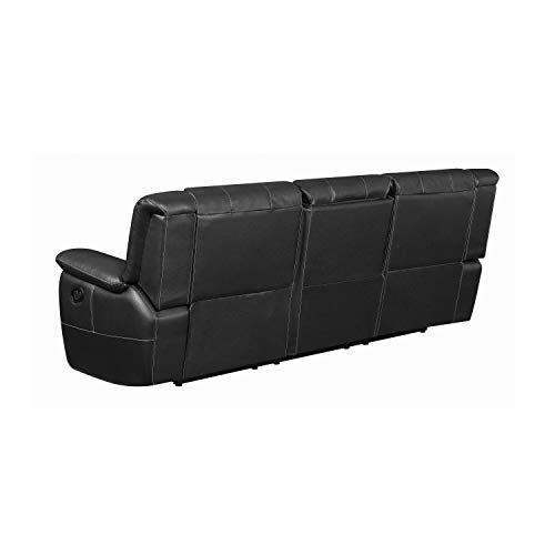 Lee Pillow Arm Motion Sofa Black