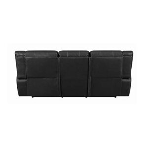 Lee Pillow Arm Motion Sofa Black