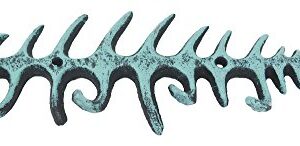 Moby Dick Specialties Fishbone Verdigris Antique Wall Hanger/Hooks