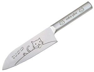 東亜金属(toa) merpale 770-305 cat santoku knife, blade length: approx. 6.7 inches (17 cm)