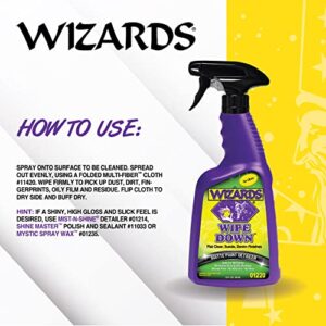 Wizards Wipe Down Spray - Matte Spray Paint Wrap For Cars - Auto Detailing Supplies For Flat Clear, Suede and Denim Finishes - Removes Dust and Oily Residue - Safe For All Paints - 22 oz