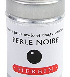 J. Herbin Fountain Pen Ink - 1 tin of 6 cartridges - Perle Noire