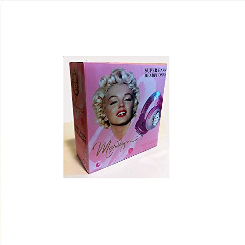 Price Point Accessories LLCRBH5147 Marilyn Monroe Super Bass DJ Headphones with Built-In Mic and In-Line Remote Control - Pink