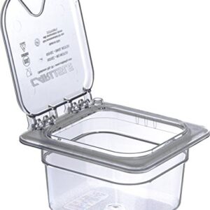 Carlisle FoodService Products Plastic Food Pan 1/6 Size 4 Inches Deep Clear