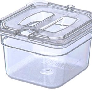 Carlisle FoodService Products Plastic Food Pan 1/6 Size 4 Inches Deep Clear