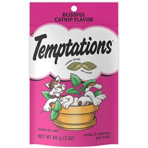 temptations classic treats for cats blissful catnip flavor 3 ounces (pack of 12)