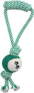 pet life ® pull away' rope and tennis ball