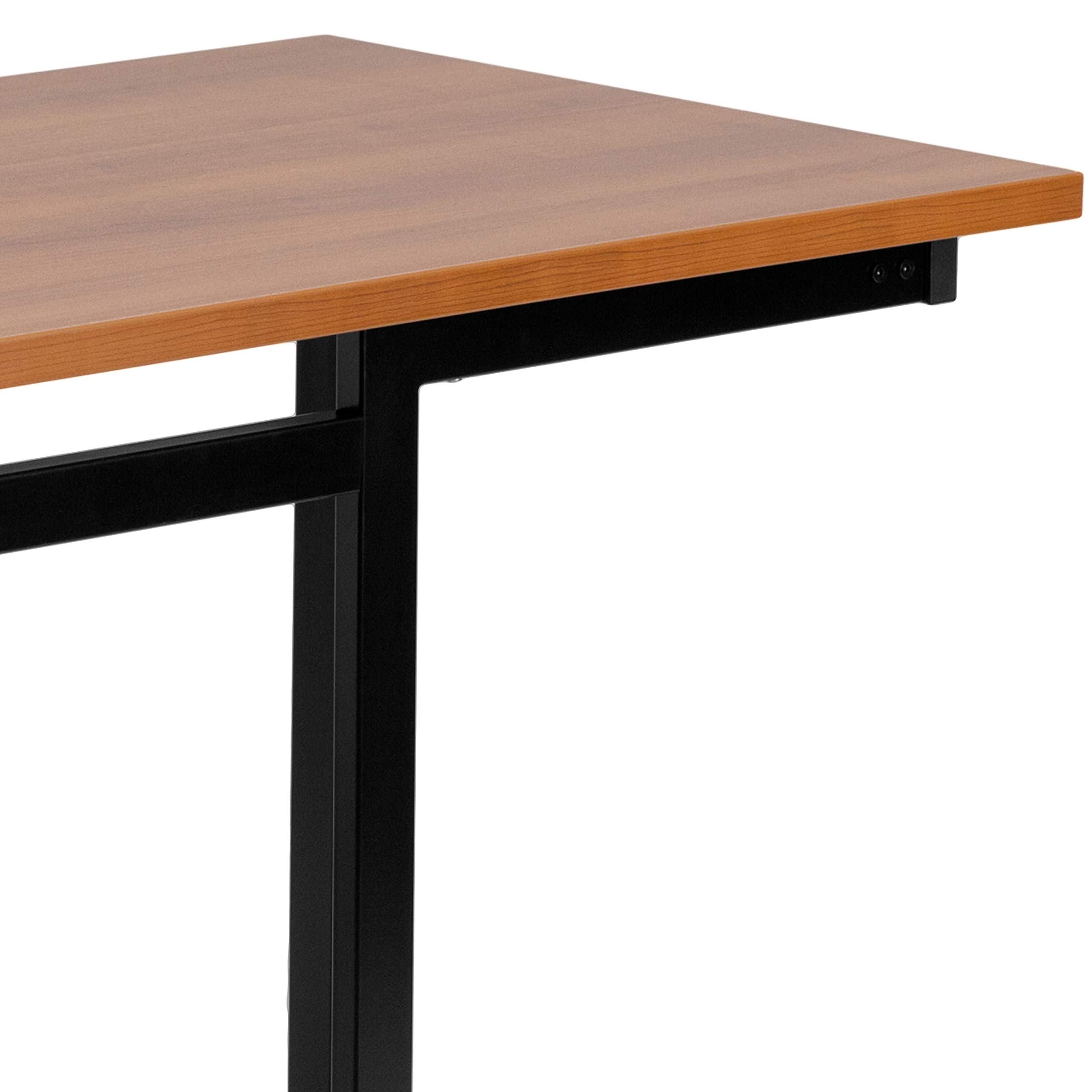 Flash Furniture Cherry Computer Desk with Black Metal Frame