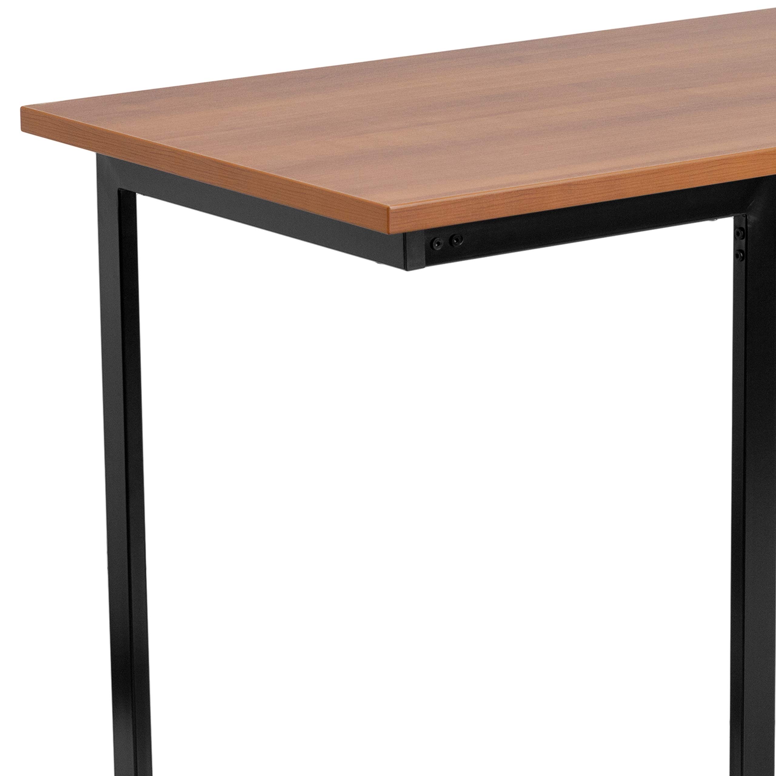 Flash Furniture Cherry Computer Desk with Black Metal Frame